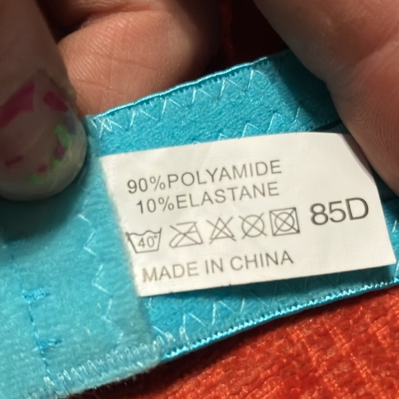 Bright blue and black fits like a 38D not sure of the brand. NEW WITHOUT TAGS - Picture 6 of 6